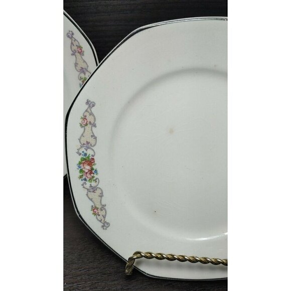 Homer Laughlin White Octagon Shaped Dinnerware Food Serving Plates Lot Of 3 - Picture 5 of 9